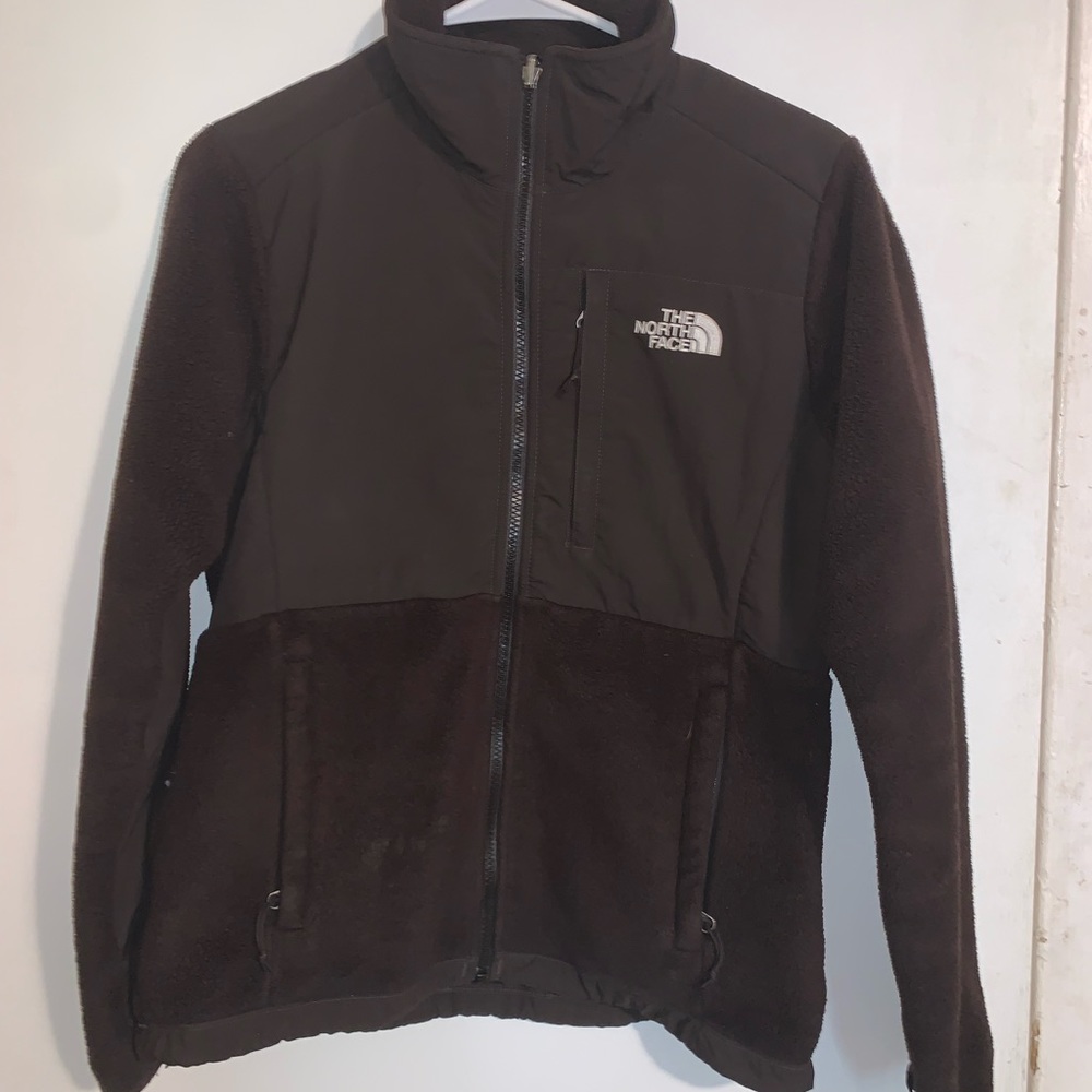 North Face Dark Brown Zipper Jacket - Picture 1 of 6